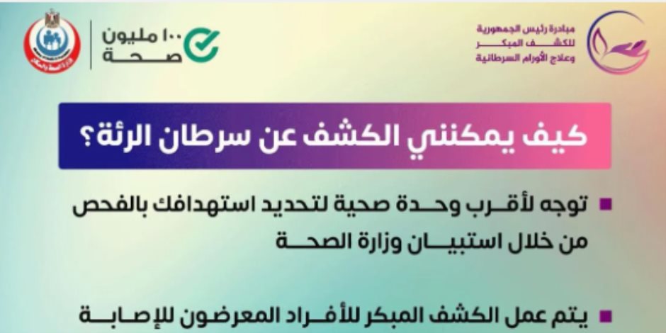  وزارة الصحة تستعرض آلية الكشف عن سرطان الرئة ضمن المبادرة الرئاسية