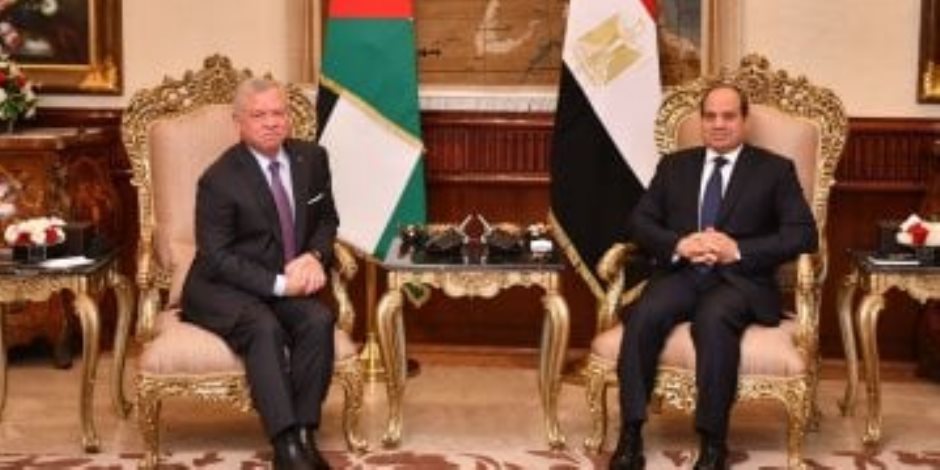 الرئيس السيسى وعاهل الأردن يبحثان الأوضاع بغزة ويؤكدان الرفض الكامل للتصعيد