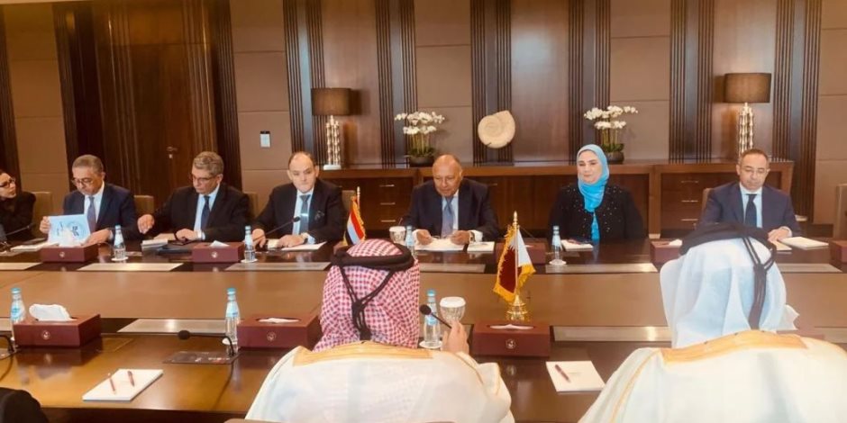 وزيرا خارجية مصر وقطر يترأسان أعمال اللجنة العليا المشتركة في الدوحة