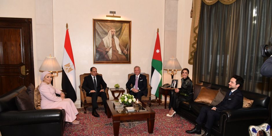 الرئيس السيسي وعاهل الأردن يؤكدان على ضرورة الوقف الفوري لإطلاق النار في غزه
