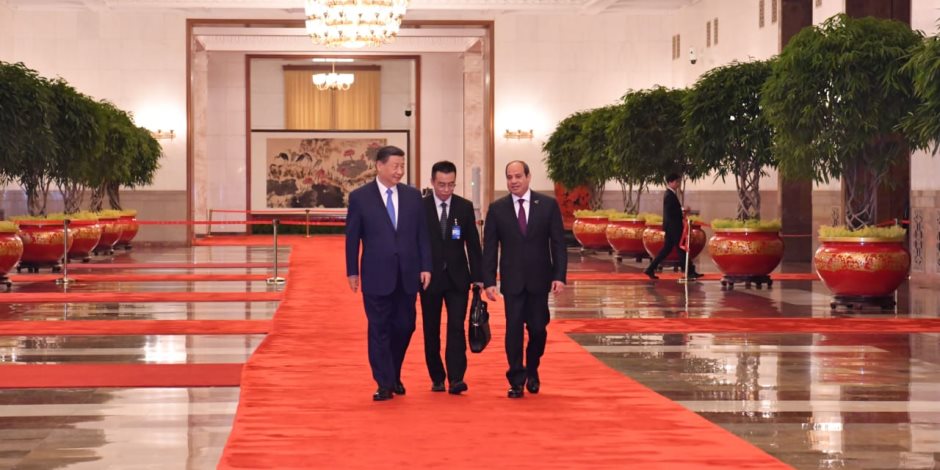الرئيس السيسى ونظيره الصينى يشهدان توقيع اتفاقية خطة تطوير مبادرة الحزام والطريق