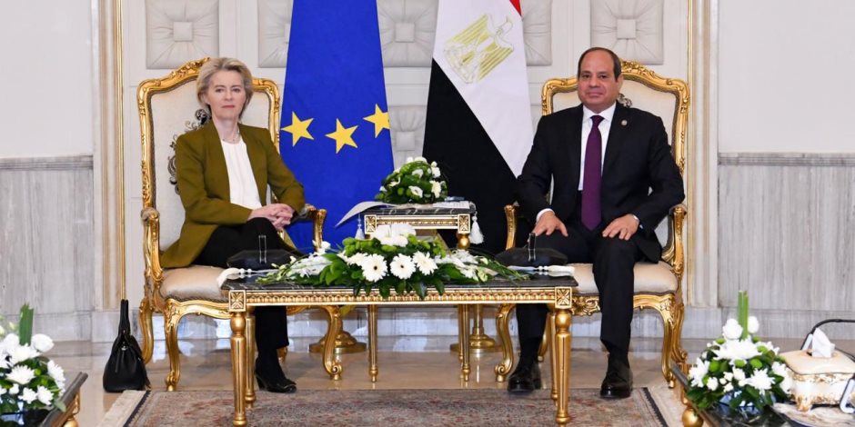 رئيسة المفوضية الأوروبية للرئيس السيسى: انعقاد مؤتمر الاستثمار المصري الأوروبي يعكس المصالح التي يتقاسمها الجانبان 