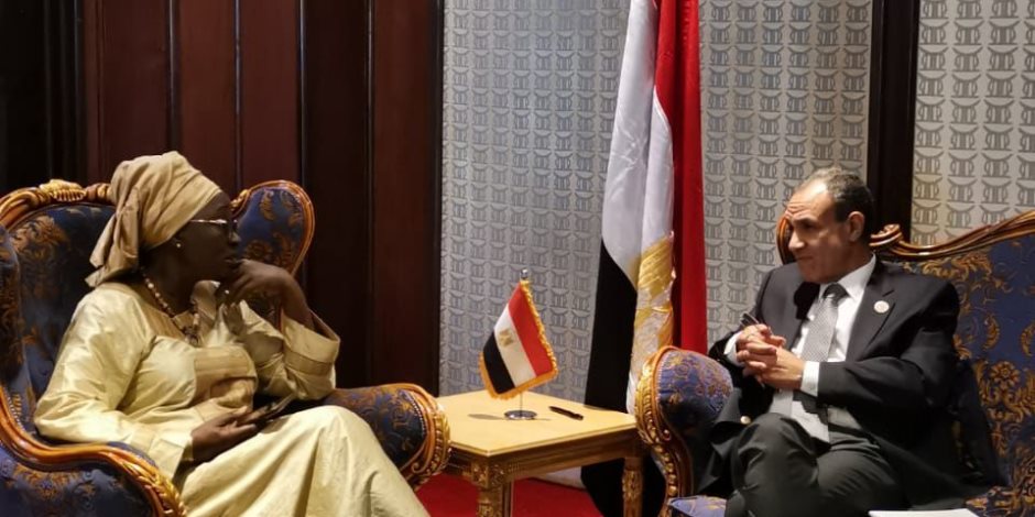 وزير الخارجية والهجرة وشئون المصريين بالخارج يلتقى وزيرة خارجية السنغال على هامش الاجتماع التنسيقى السادس للاتحاد الأفريقي 
