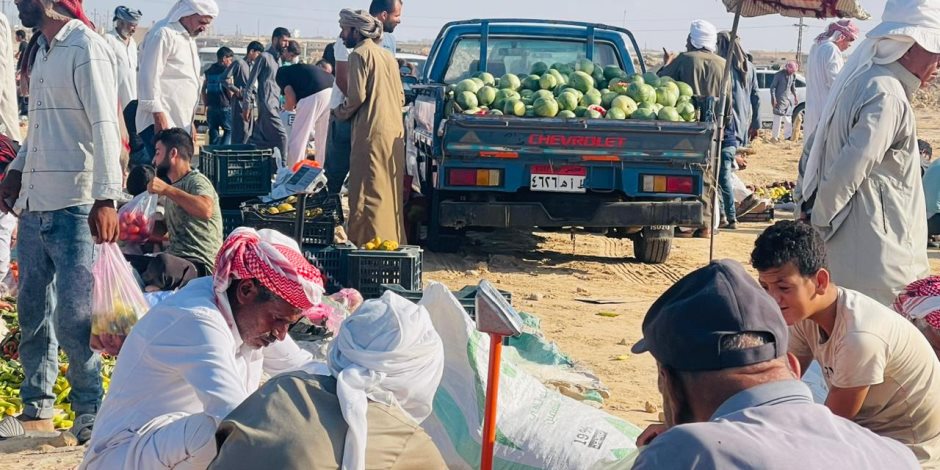 محافظ شمال سيناء يتابع تشغيل" سوق الجورة " بعد توقفه 10 سنوات (صور)