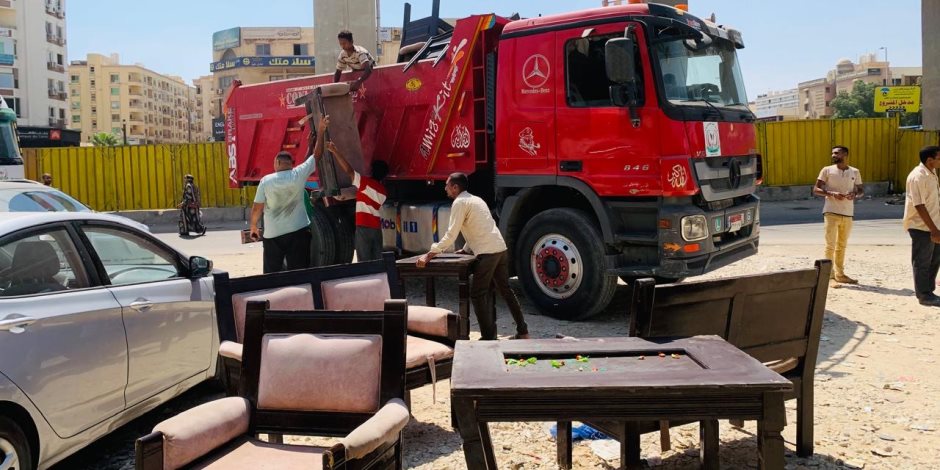 حملات لإزالة الإشغالات والظواهر العشوائية ومخالفات البناء بعدة مناطق بمدينة 6 أكتوبر