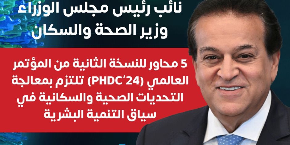 وزير الصحة والسكان: 5 محاور للنسخة الثانية من المؤتمر العالمي (PHDC'24) تلتزم بمعالجة التحديات الصحية والسكانية 