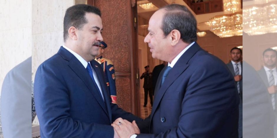 الرئيس السيسي يلتقى رئيس الوزراء العراقي محمد شياع السوداني على هامش القمة العربية الرئيس السيسي يلتقى رئيس الوزراء العراقي محمد شياع السوداني على هامش القمة العربية