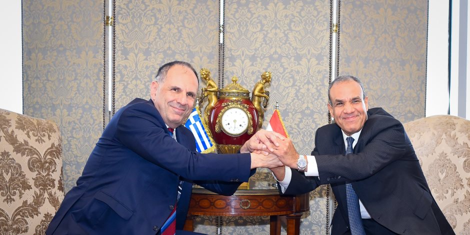 وزير الخارجية والهجرة يستقبل وزير خارجية اليونان وزير الخارجية والهجرة يستقبل وزير خارجية اليونان