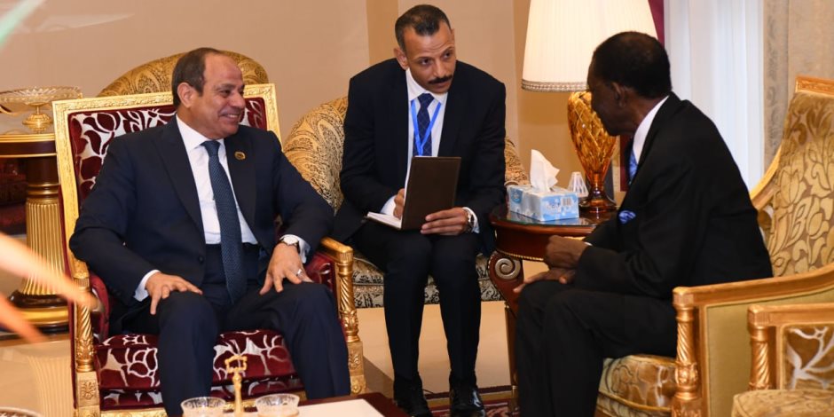 الرئيس السيسى يبحث مع رئيس غينيا الاستوائية تعزيز التعاون الثنائى الرئيس السيسى يبحث مع رئيس غينيا الاستوائية تعزيز التعاون الثنائى