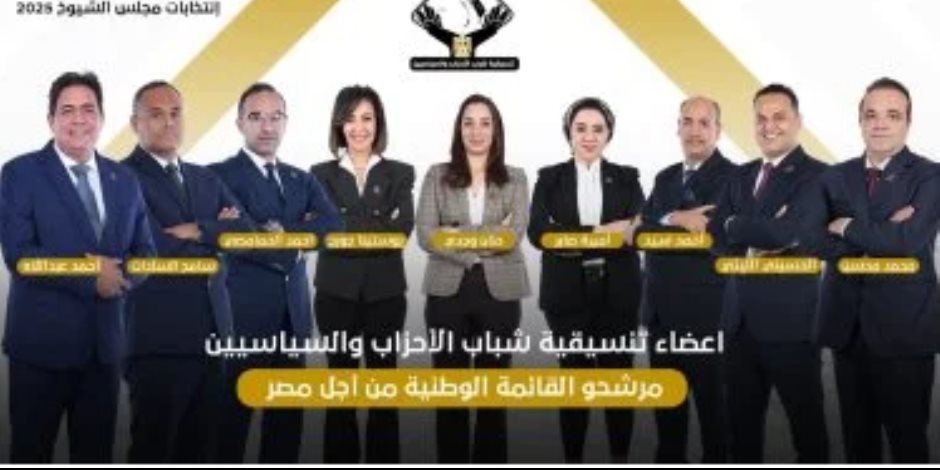انتخابات الشيوخ 2025.. 9 من شباب التنسيقية فى القائمة الوطنية 