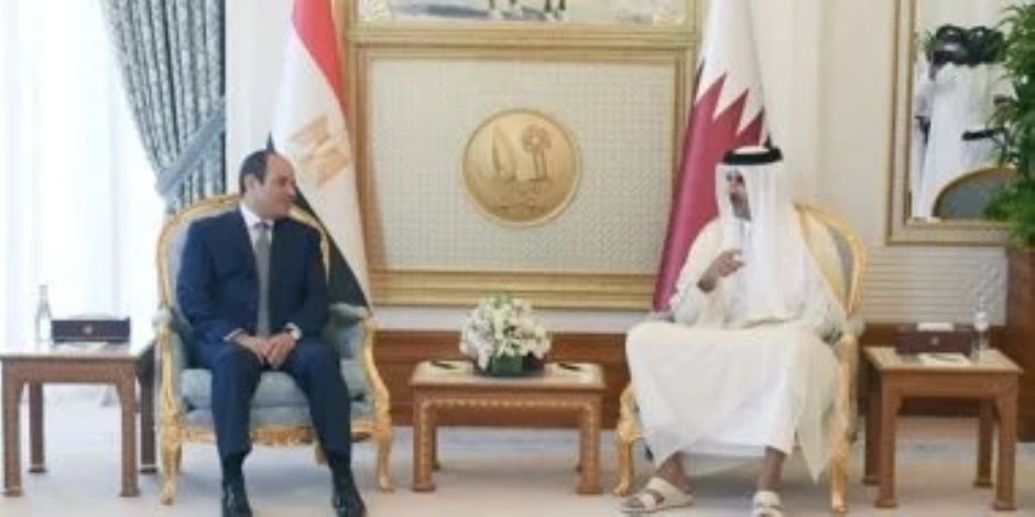 الرئيس السيسى وأمير قطر يؤكدان أهمية تشكيل جبهة موحدة لحماية الأمن القومى العربى
