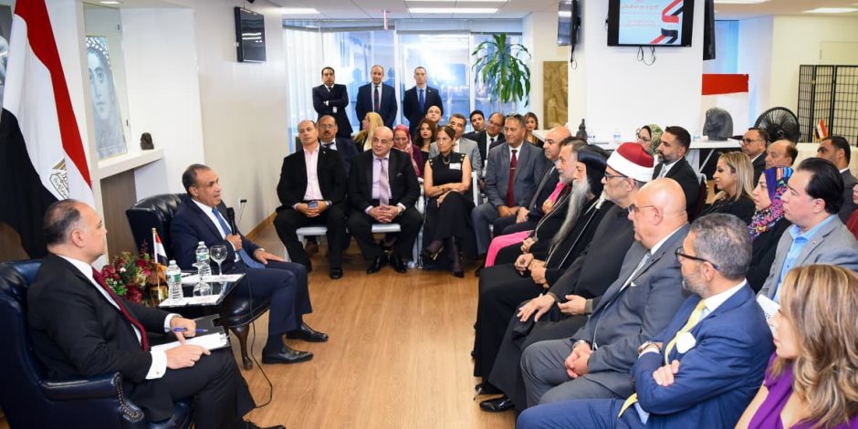 وزير الخارجية يلتقي الجالية المصرية في نيويورك على هامش أعمال الجمعية العامة للأمم المتحدة