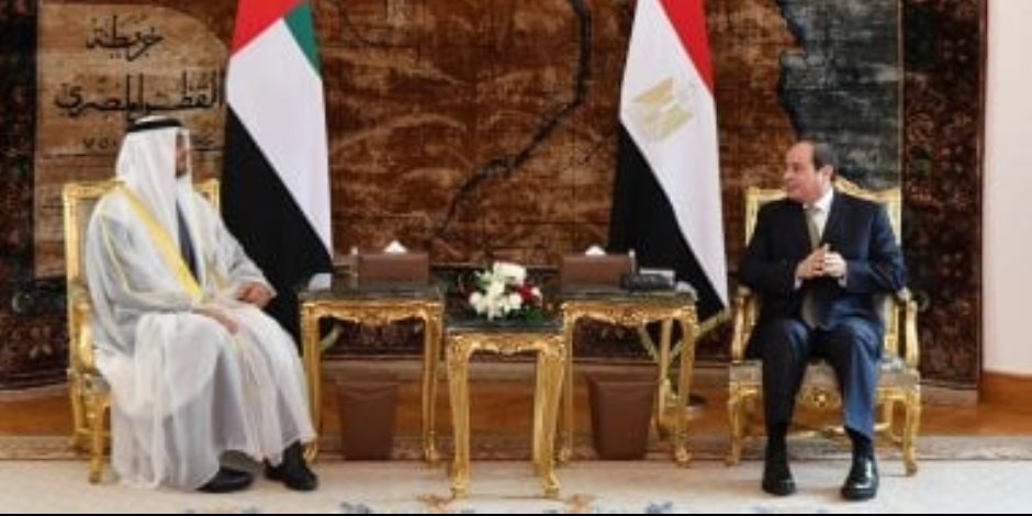 الرئيس السيسى يستقبل الشيخ محمد بن زايد بمطار القاهرة فى زيارة أخوية