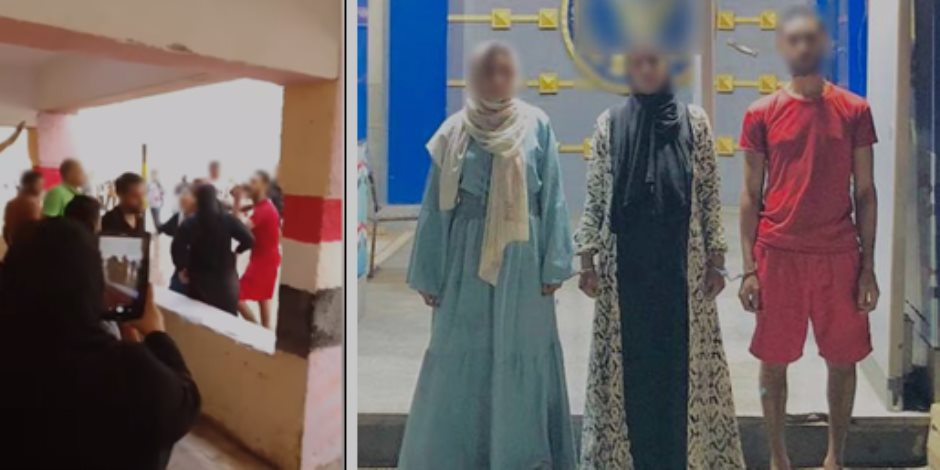 كشف ملابسات مقطع فيديو تم تداوله على مواقع التواصل يظهر خلاله مجموعة من أولياء الأمور يقومون بالتعدى بالسب والضرب على مدرس داخل إحدى المدارس بالجيزة وضبط مرتكبى الواقعة