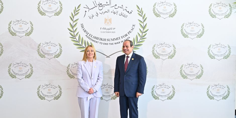 الرئيس السيسي يؤكد لرئيسة وزراء إيطاليا أهمية اتفاق وقف إطلاق النار في غزة