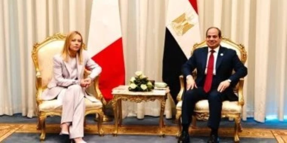 جورجيا ميلونى عبر x: ناقشت مع الرئيس السيسي مراحل تنفيذ خطة السلام