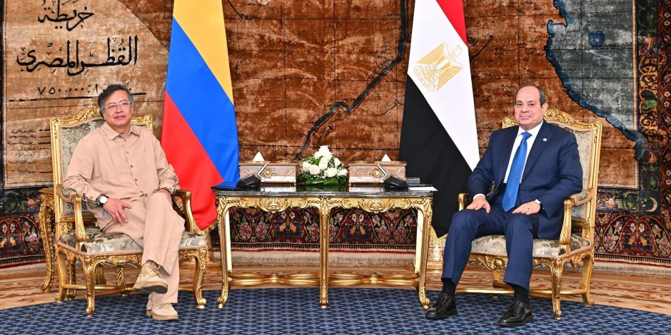 الرئيس السيسي ونظيره الكولومبي يناقشان آفاق التعاون في عدد من القطاعات الحيوية الرئيس السيسي ونظيره الكولومبي يناقشان آفاق التعاون في عدد من القطاعات الحيوية