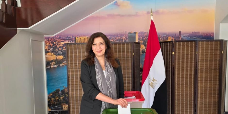 إقبال كبير من الجالية المصرية فى روما على التصويت بانتخابات مجلس النواب