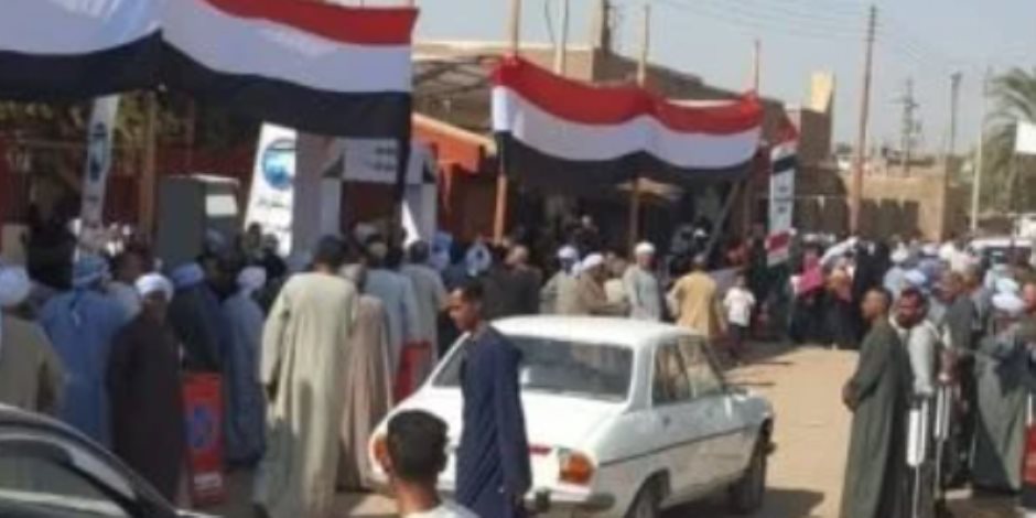رجال كوم أمبو يحتشدون أمام لجان انتخابات النواب بالعباسية وحجازة بأسوان