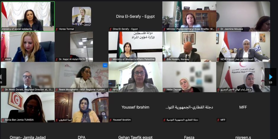 وزيرة التضامن الاجتماعي تشارك في جلسة حوارية إقليمية لجامعة الدول العربية