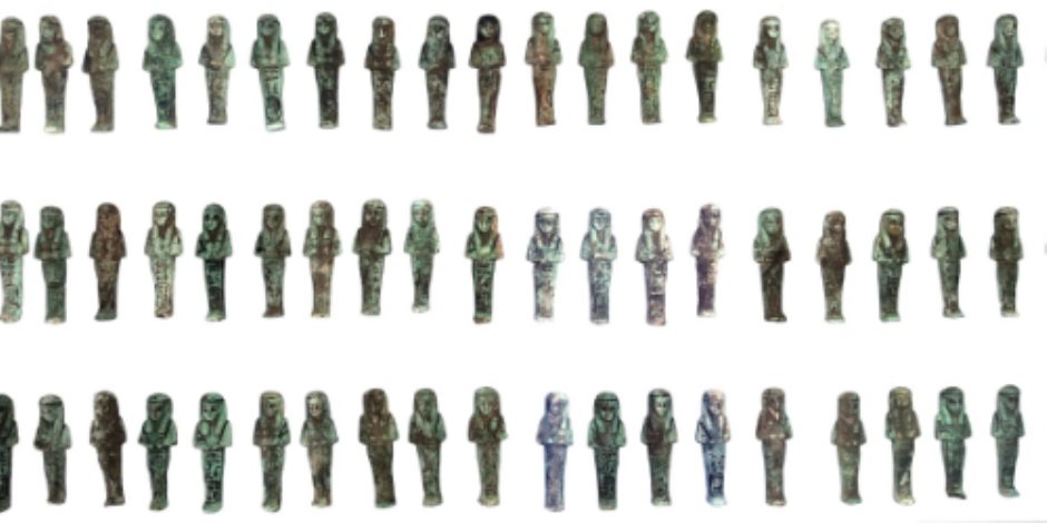 كشف أثري بالشرقية.. 225 تمثالا من الأوشابتي الخاصة بالملك شوشنق الثالث