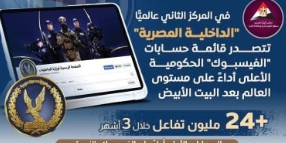 صفحة الداخلية تحتل المركز الثاني للحسابات الحكومية الأعلى بعد البيت الأبيض