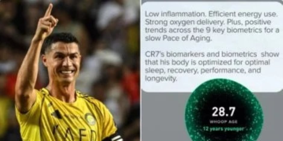 دراسة طبية حديثة تكشف : جسد رونالدو أصغر من عمره الحقيقي بـ 12 عامًا