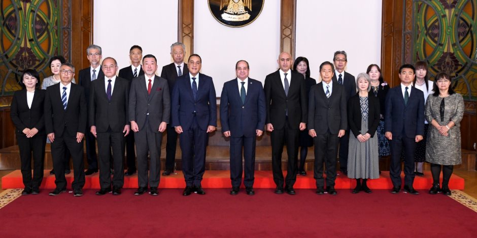 الرئيس السيسي يستقبل مجموعة من خبراء التعليم اليابانيين 