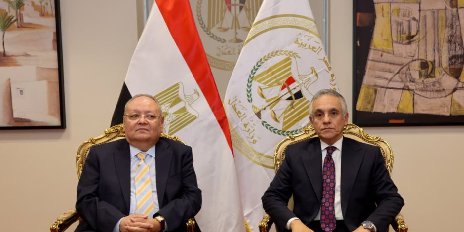 وزير العدل يستقبل رئيس مجلس الدولة لتهنئته بتولي مهام منصبه