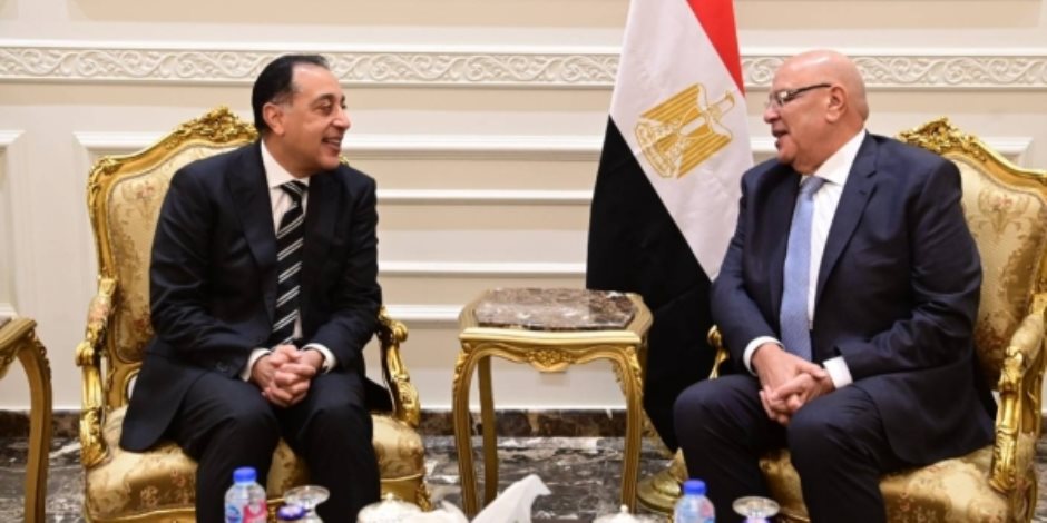 رئيس مجلس النواب المستشار هشام بدوى يستقبل رئيس مجلس الوزراء