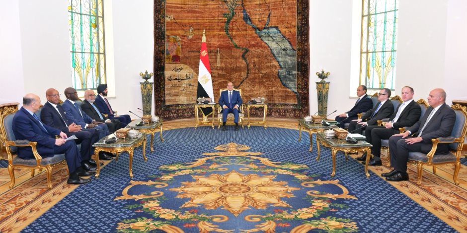 الرئيس السيسى يستقبل رئيس مجموعة البنك الدولى بحضور وزيرى الخارجية والتخطيط