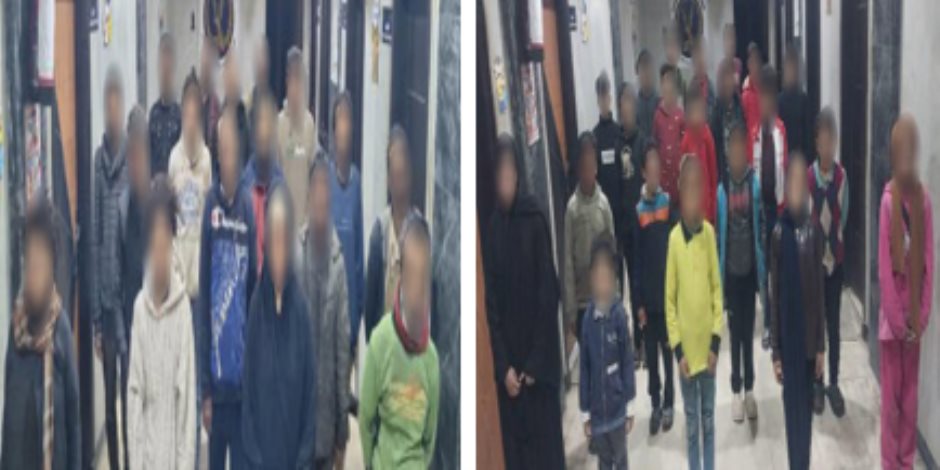 مباحث رعاية الأحداث تضبط 26 رجل وسيدة يستغلون الأطفال فى أعمال التسول بالجيزة