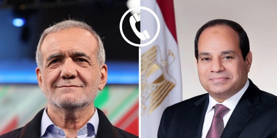 الرئيس السيسي يؤكد لرئيس إيران استعداد مصر للاضطلاع بكل جهد للوساطة