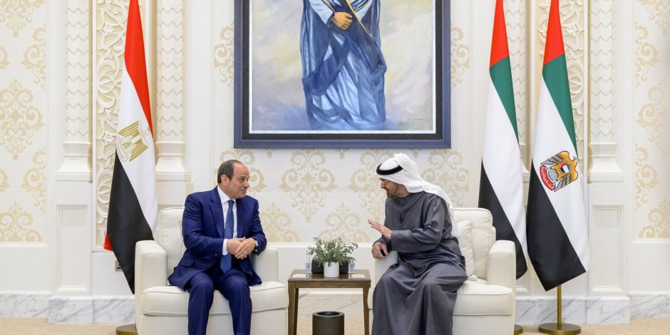 الرئيس السيسى والشيخ محمد بن زايد بحثا تطورات الأوضاع في المنطقة في ظل التصعيد العسكري