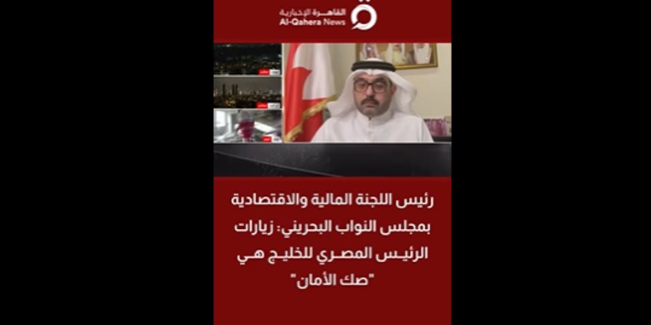 رئيس اللجنة الاقتصادية بالنواب البحريني: زيارات الرئيس السيسى للخليج صك أمان