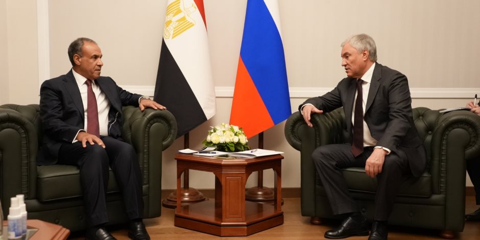 وزير الخارجية يلتقي رئيس مجلس الدوما الروسي وبحث سبل تعزيز التعاون البرلماني