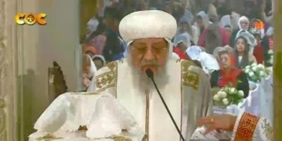 البابا تواضروس يترأس قداس أحد الشعانين من الكاتدرائية المرقسية بالإسكندرية