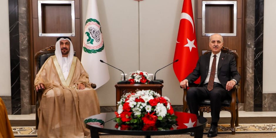 رئيس البرلمان التركي يستقبل رئيس البرلمان العربي ويتفقان على مسارات تعاون مشتركة