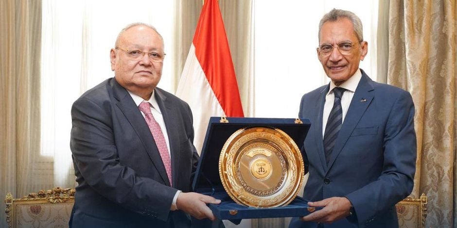 وزير شئون المجالس النيابية يستقبل رئيس مجلس الدولة لبحث آليات التعاون المشترك