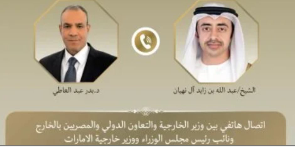 وزير الخارجية يبحث مع نظيره الإماراتي جهود خفض التصعيد ويدين استهداف محطة براكة