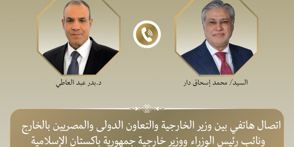 وزير الخارجية يبحث هاتفياً مع نظيره الباكستاني سبل تعزيز العلاقات الثنائية وخفض التصعيد الإقليمي