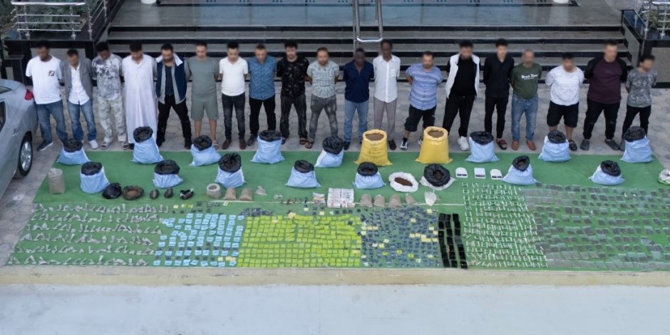 ضبط 2 طن من المواد المخدرة قيمتها المالية 146 مليون جنيه