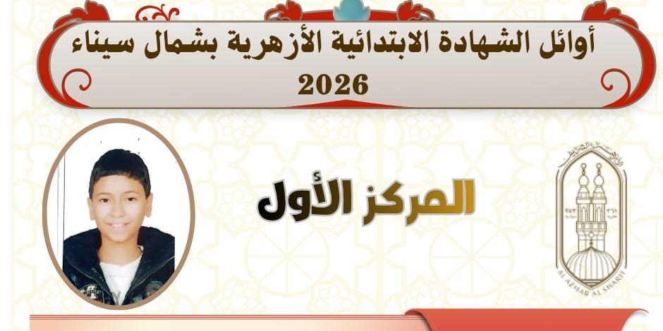 المنطقة الأزهرية بشمال سيناء تعلن اسماء اوائل الشهادة الابتدائية.. اعرف التفاصيل (صور) 