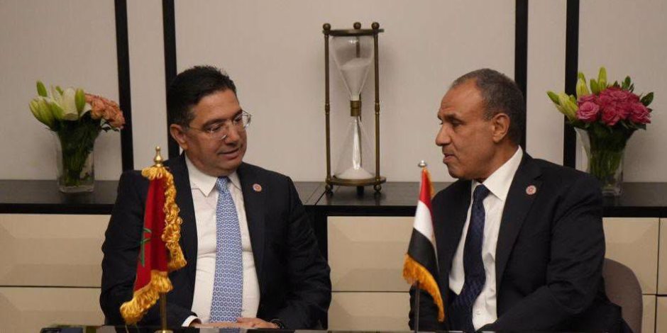 وزير الخارجية يلتقي نظيره المغربي على هامش أعمال مجلس جامعة الدول العربية