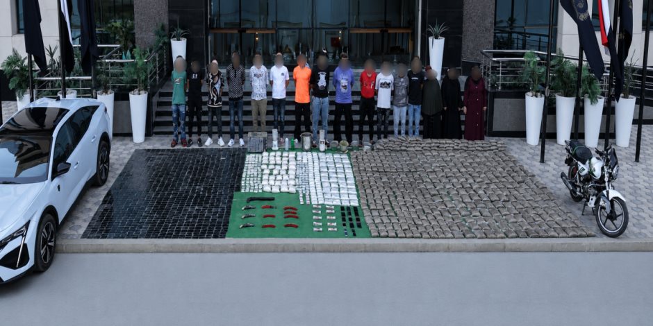 ضبط بؤر إجرامية بحوزتها قرابة طن مواد مخدرة بقيمة (200) مليون جنيه في الجيزة