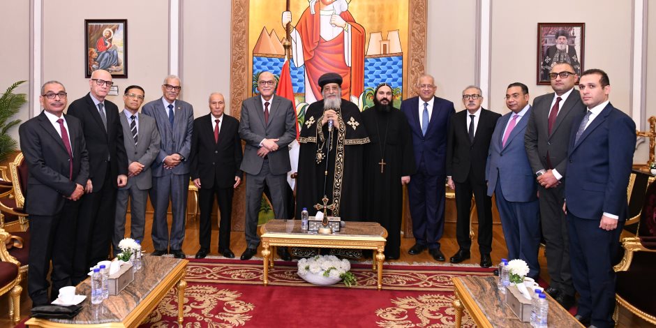 البابا تواضروس يستقبل رئيس هيئة قضايا الدولة