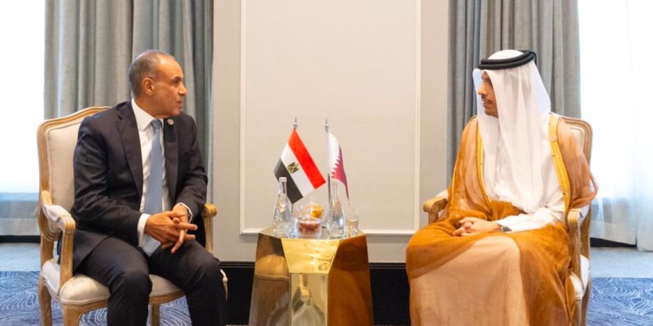 وزير الخارجية يلتقي نظيره القطري على هامش الاجتماع الوزاري حول القدس في عمّان