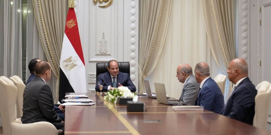 الرئيس السيسي يجتمع مع رئيس الوزراء ووزير الكهرباء ورئيس شركة كونكورد للهندسة 