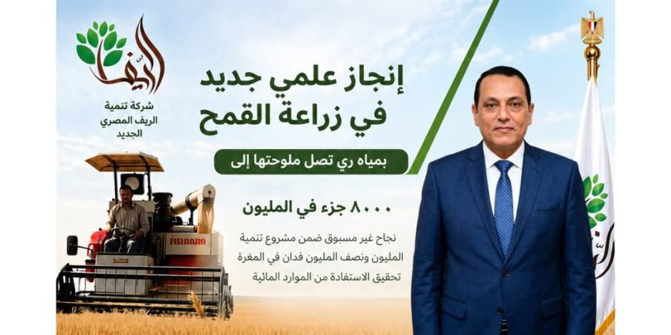 «الريف المصري الجديد» نجح في زراعته على المياه المالحة.. مصر تحقق أعلى معدل تاريخي في توريد القمح المحلي
