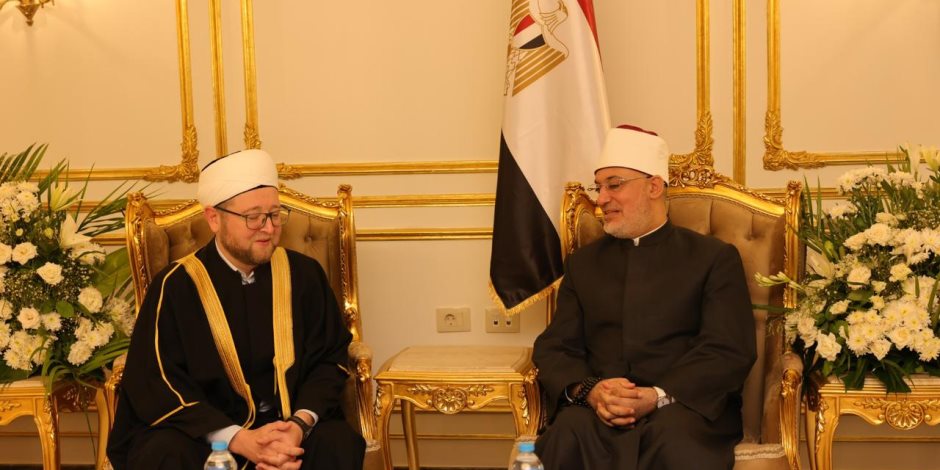 مفتي الجمهورية يلتقي نائب رئيس الإدارة الدينية لمسلمي روسيا رئيس مجلس شورى المفتين